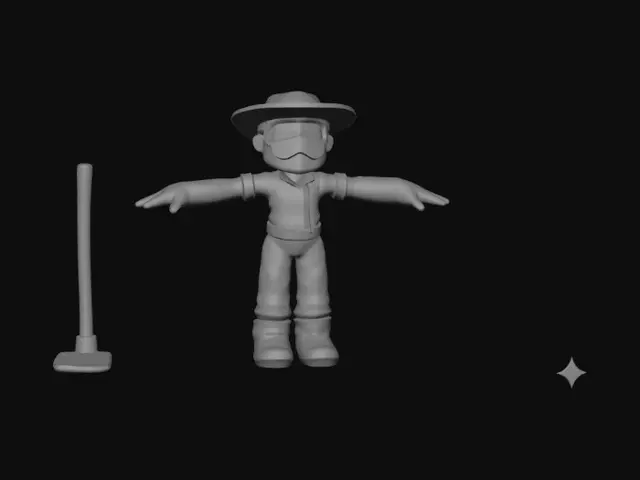 3D model for Blocky Farmer