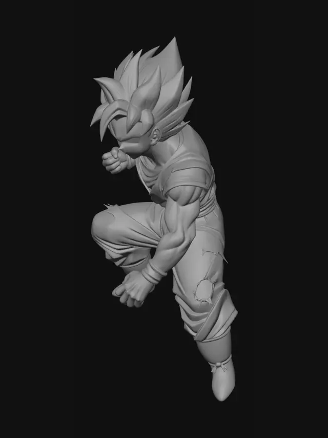 3D model for Goku in Super Saiyan Blue Kaioken