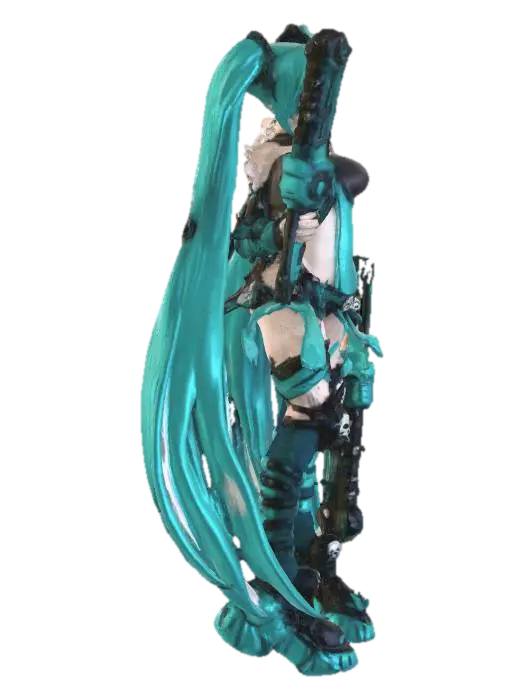 Miku (o__o) - 5 3D model, AI generated