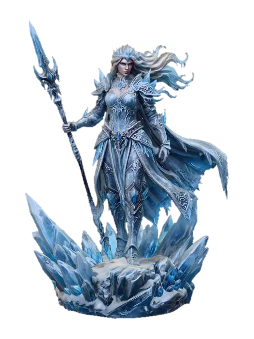 Icebound Empress - Ruler 3D model, vytvořený pomocí AI
