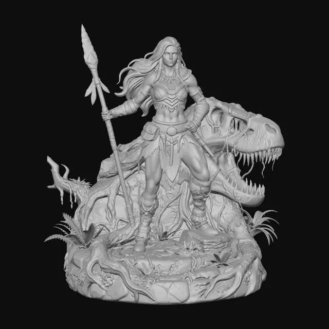 3D model for Amazon Female Jungle Warrior