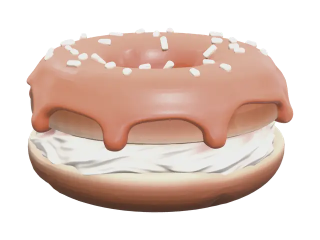 Modern Bagel - Popart 3D model, vytvořený pomocí AI
