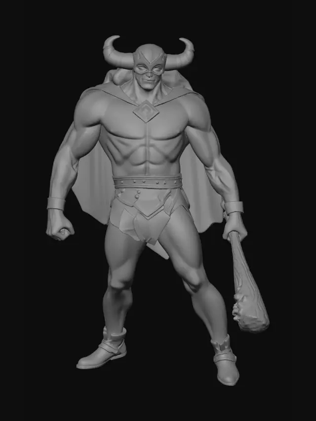 3D model for The Green Horned Warrior