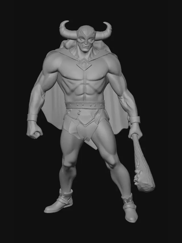 3D model for The Green Horned Warrior