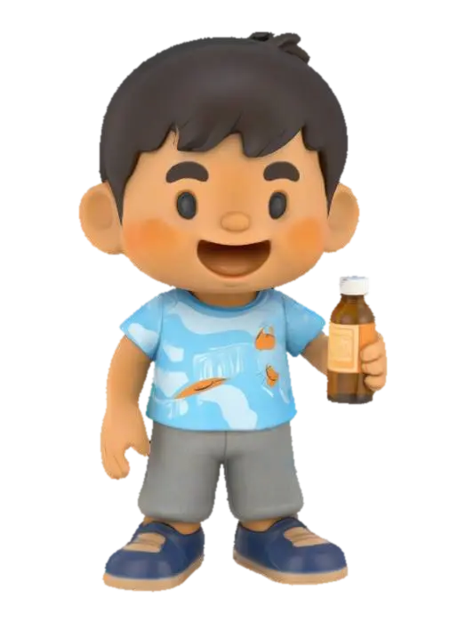 3D model for Happy Boy with a Drink