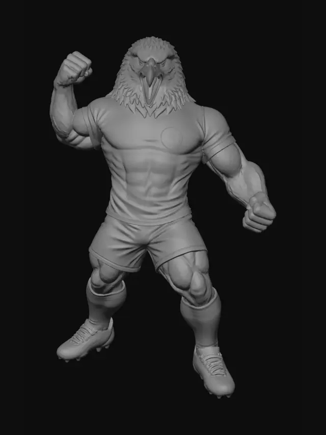 3D model for Striped Eagle Warrior