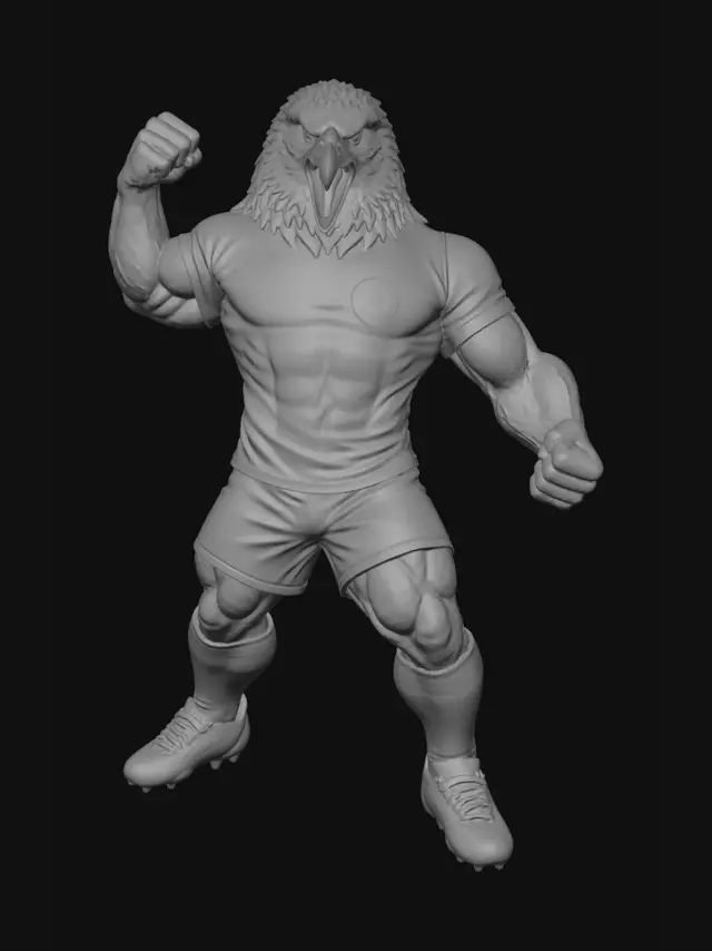 3D model for Striped Eagle Warrior