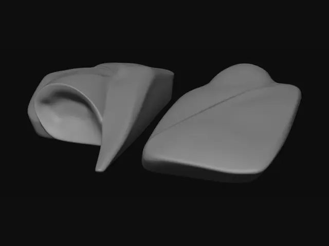3D model for Pair of black car side mirrors