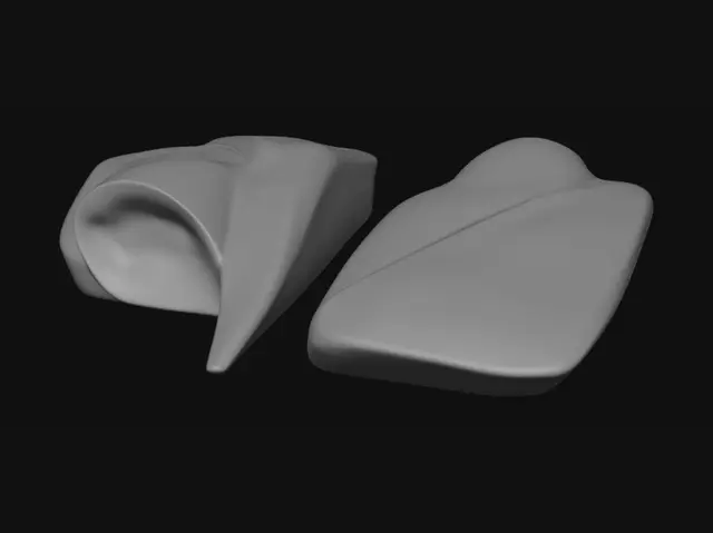 3D model for Pair of black car side mirrors