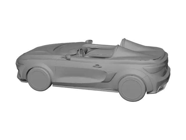 3D model for Yellow Ford Market RC Car on Asphalt