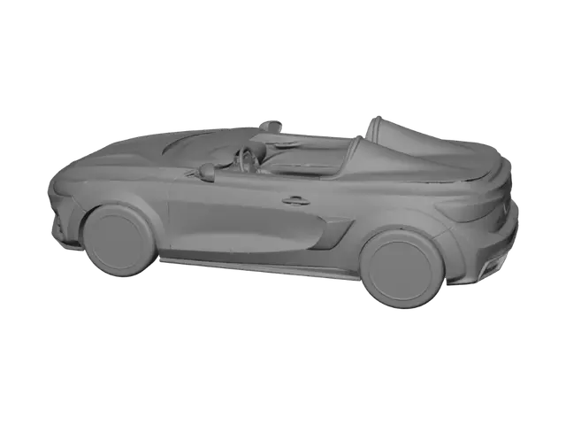 3D model for Yellow Ford Market RC Car on Asphalt