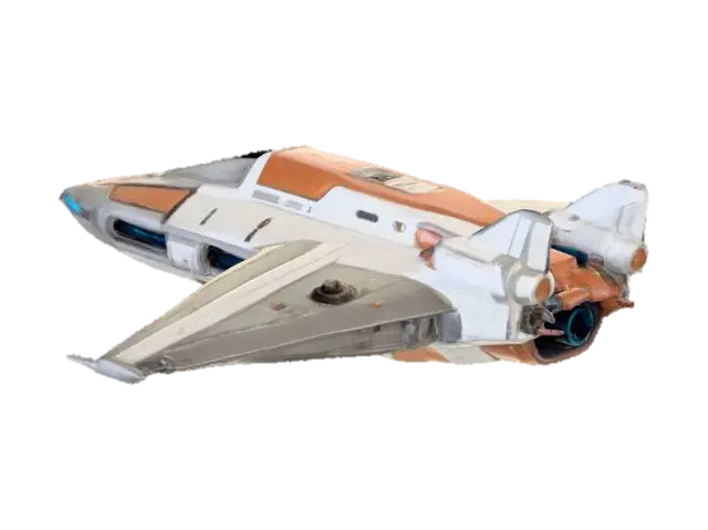 Space Ship - Rocket 3D model, vytvořený pomocí AI