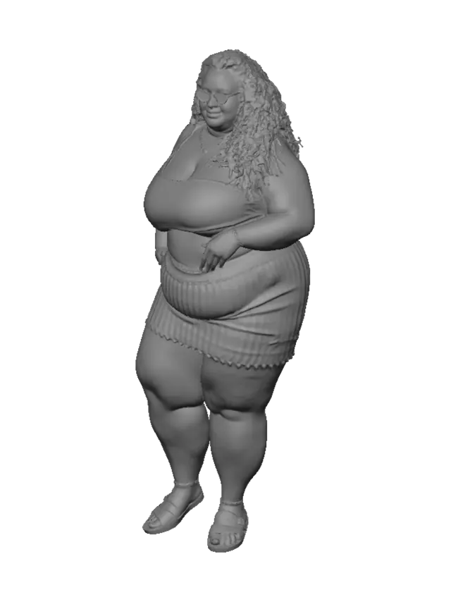 3D model for Confident in Beige and Brown
