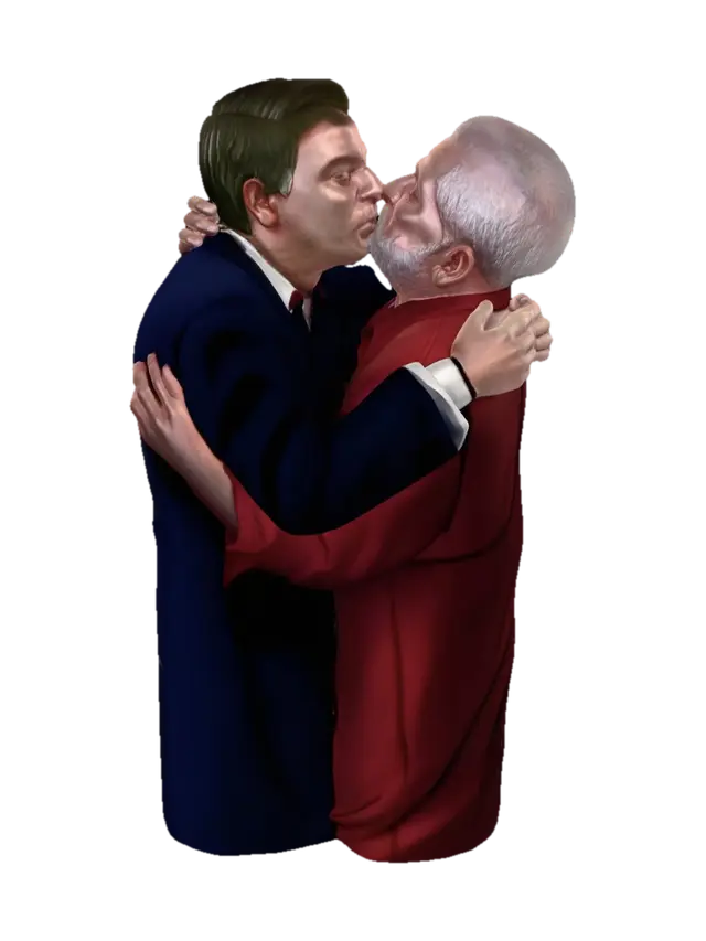 A Kiss Across Generations-3D-modell, genererad av AI