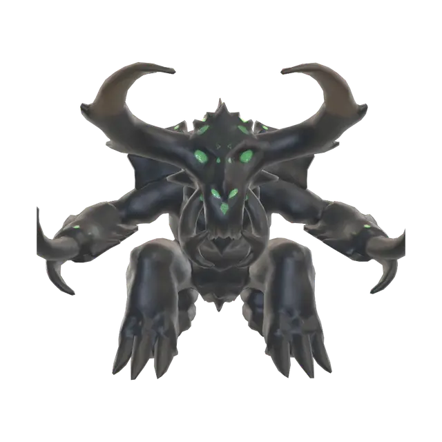demon - Corrupted 3D model, vytvořený pomocí AI