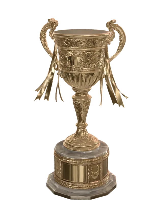The Golden Triumph Trophy - Ceremony 3D model, vytvořený pomocí AI