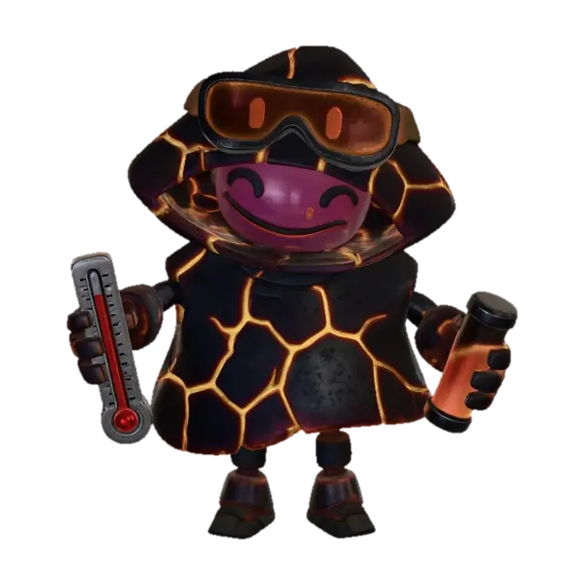 Lava Lab Scientist 3D model, vytvořený pomocí AI