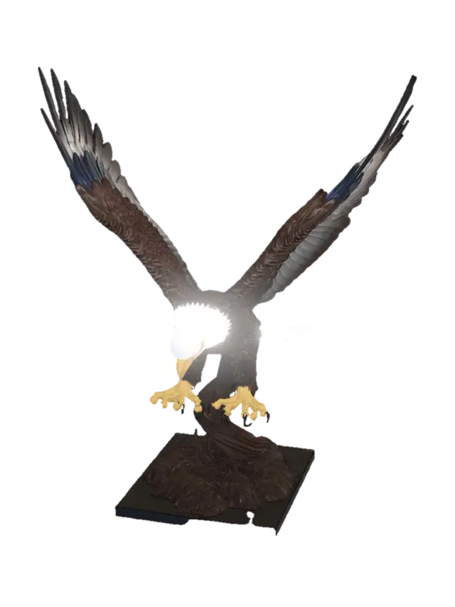 Eagle in Flight 3D model, vytvořený pomocí AI