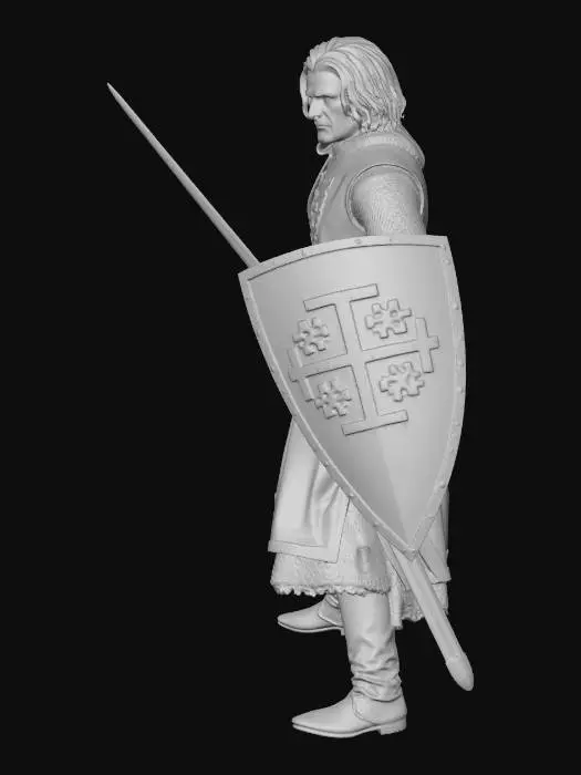 3D model for Crusader of the Blue Shield