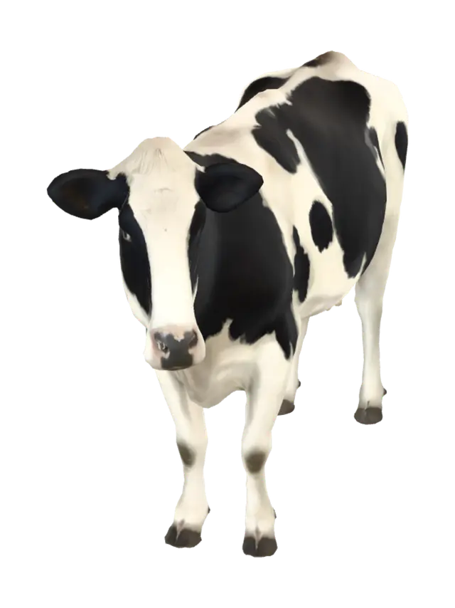 Golden Horizon Cow 3D model, vytvořený pomocí AI