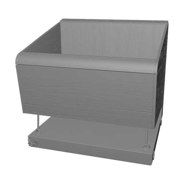 3D model for Chrome-trimmed oak cube