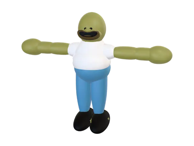 3D model for Smiley T-Pose Guy