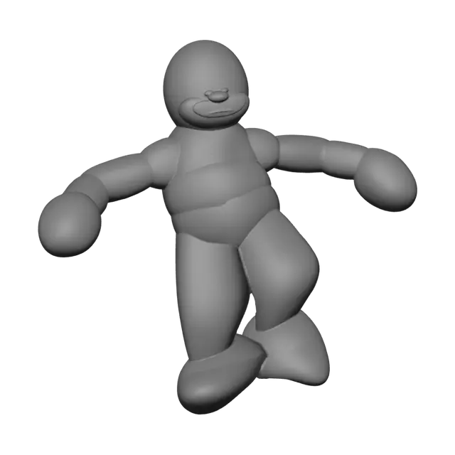 3D model for Smiley T-Pose Guy