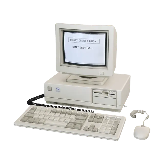 3D model for Retro Beige Computer Setup