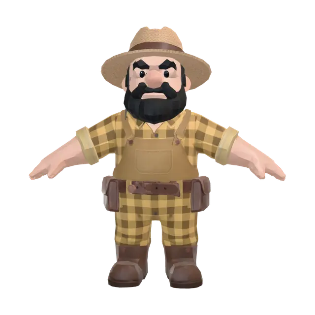 3D model for Lumberjack Toy Figure