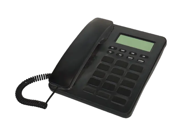 Corded desk phone 3D model, vytvořený pomocí AI
