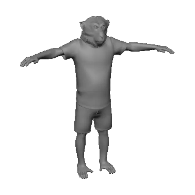 3D model for T-Pose Monkey