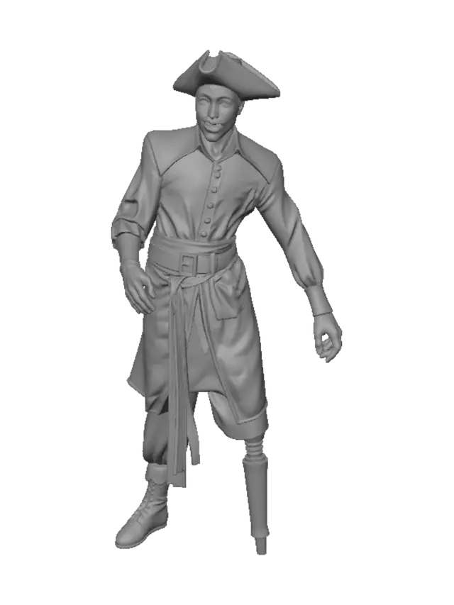 3D model for Colorful Pirate Captain