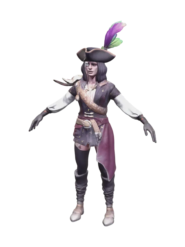 3D model for Fantasy Piratequeen