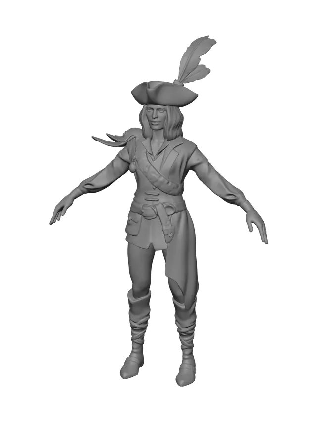 3D model for Fantasy Piratequeen