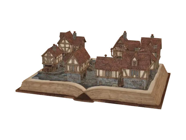 Every book hides a world. This one just showed it. 📖 - Cobblestone 3D model, vytvořený pomocí AI