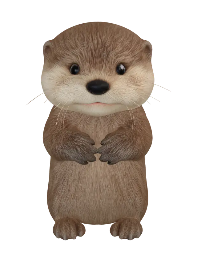 "It wasn't me." 🦦 (it was definitely him) - Seaside 3D model, vytvořený pomocí AI