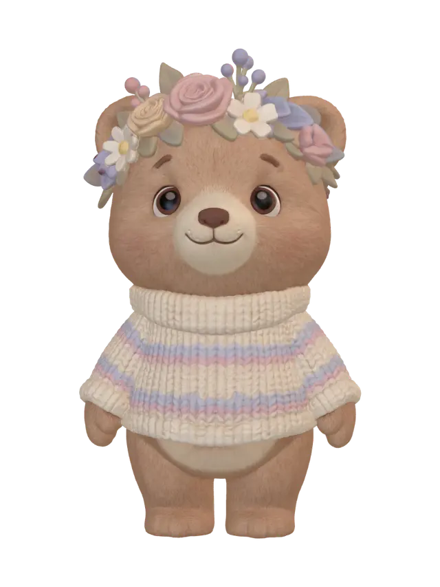 Would you let this bear be your cozy season mascot? - Ultra 3D model, vytvořený pomocí AI