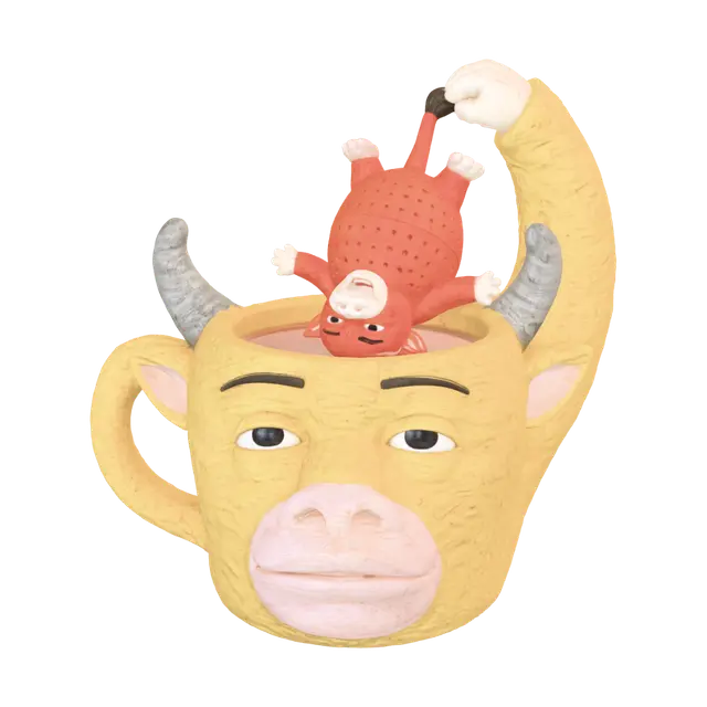 Mom, I’m Not a Tea Bag! - Amigurumi 3D model, vytvořený pomocí AI