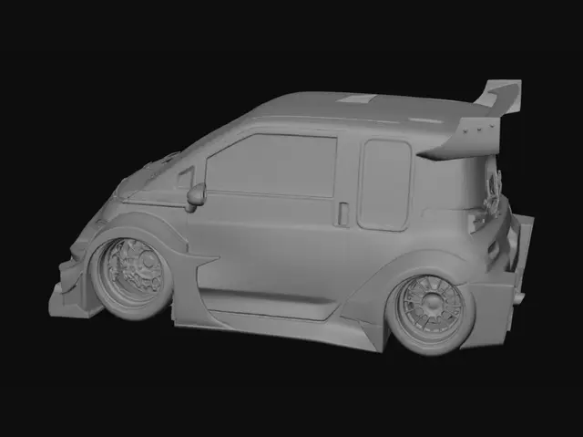 3D model for Futuristic White Performance Pickup Concept