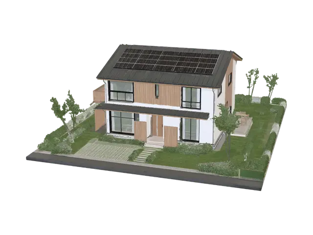 3D model for Solar-Powered Suburban Community