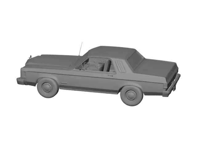 3D model for Red Mercury Marquis at a car show