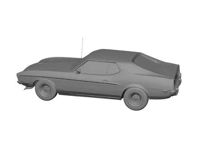 3D model for Mustang in Front of Storage Units
