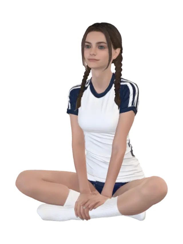 natasha Sunlit Home Workout 3D model, vytvořený pomocí AI