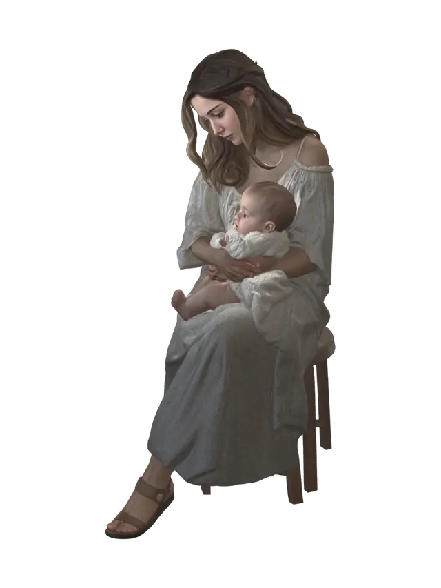 Tender Embrace 3D model, vytvořený pomocí AI