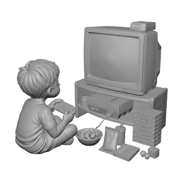 3D model for Retro Gaming Childhood
