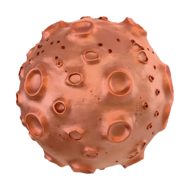 Crimson Planet 3D model, vytvořený pomocí AI