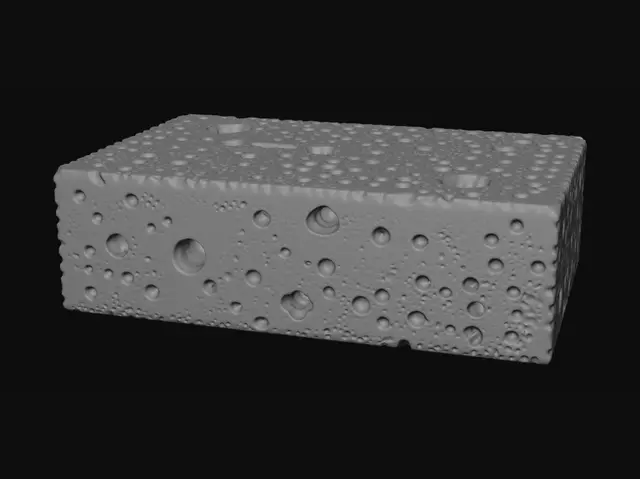 3D model for Porous Yellow Kitchen Sponge