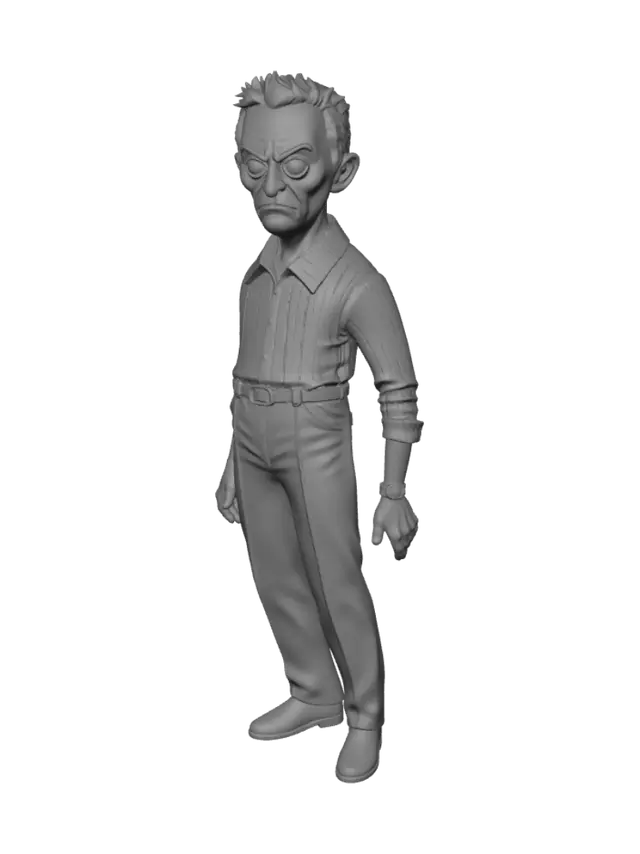 3D model for Wide-Eyed Office Worker