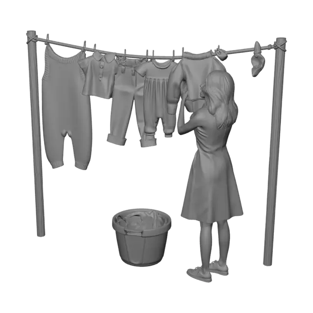 3D model for Little Clothesline