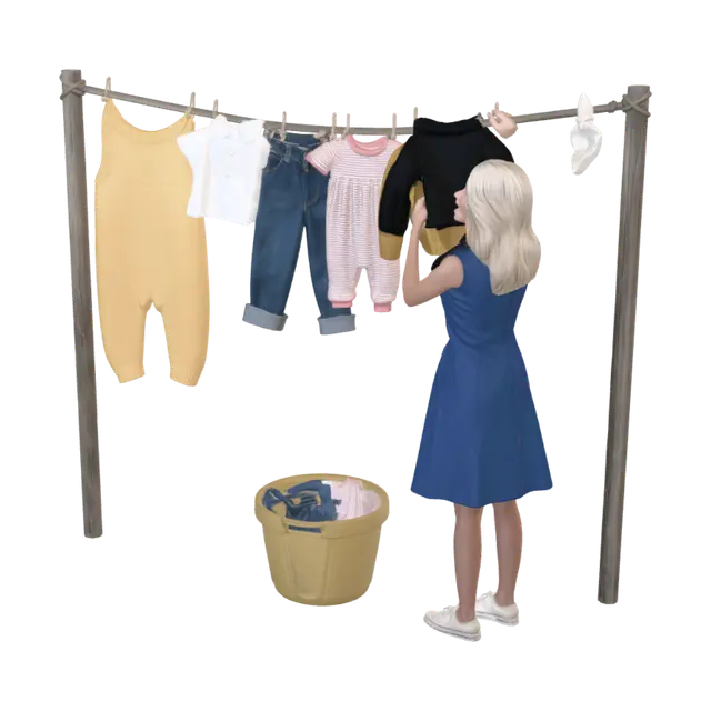 3D model for Little Clothesline